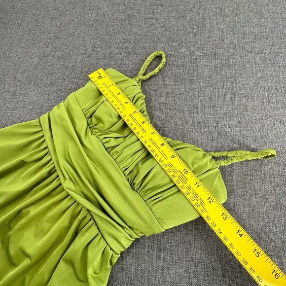 Speechless Cocktail Dress Bright Green Party Wear‎ Spaghetti Braided Straps Smal - Picture 10 of 14